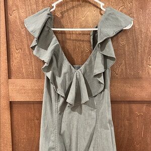Universal Thread Backless Ruffle Dress in Sage Green